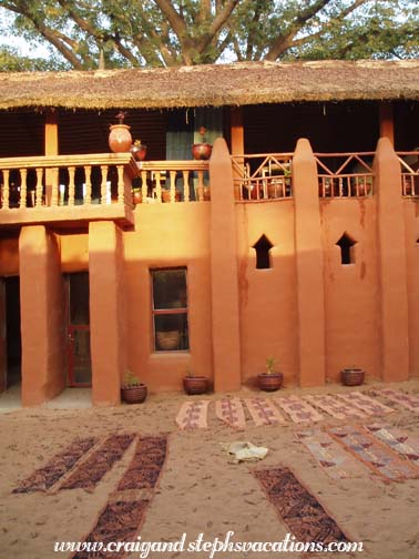 Drying mudcloth Drying mudcloth