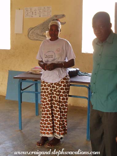 Teacher Djeneba Perou and Daniel