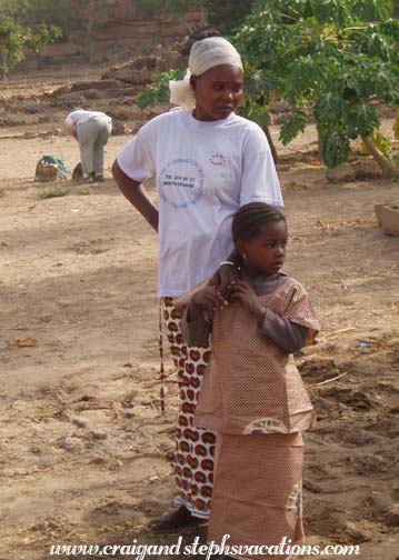 Djeneba Perou and a student Djeneba Perou and a student