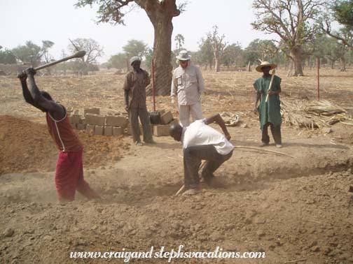 Men digging the trench Men digging the trench