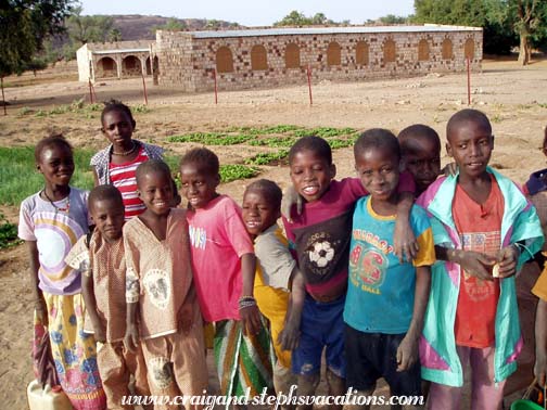 Kids pose for the camera