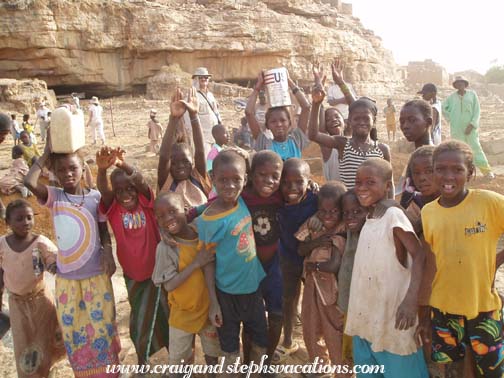 Kids pose for the camera