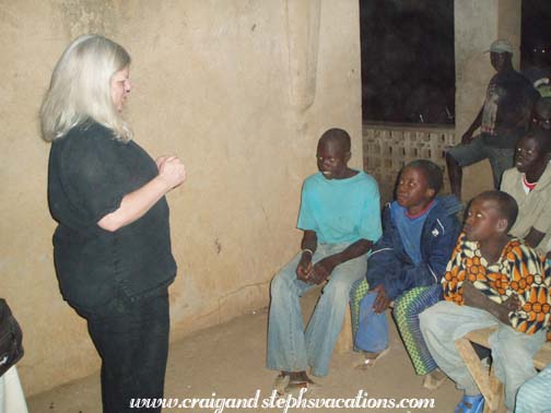 Tina practices numbers with the kids Tina practices numbers with the kids