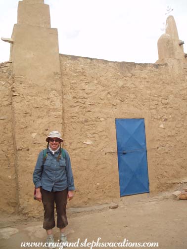 Steph in front of the new mosque Steph in front of the new mosque