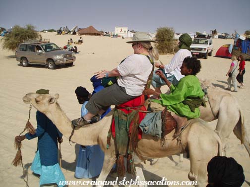 Tina on her camel