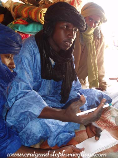 Mohammed Demonstrating Arabic writing