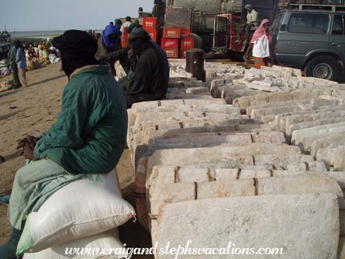 Salt tablets at the Timbuktu ferry, Kabara