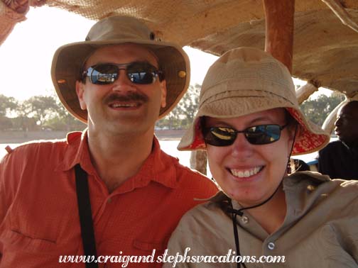 Craig and Steph on the pirogue