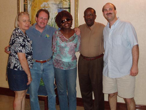 Angela, Bob, Karmilla, Don, Craig in the Marriott lobby