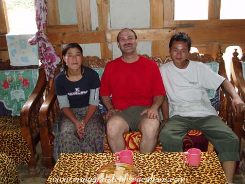 Tea house proprietor, Craig, Dorji Tea house proprietor, Craig, Dorji