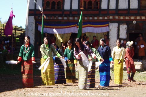 Traditional Bhutanese dancer Traditional Bhutanese dancer