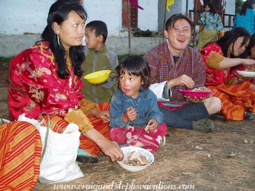 Villagers eating dinner Villagers eating dinner