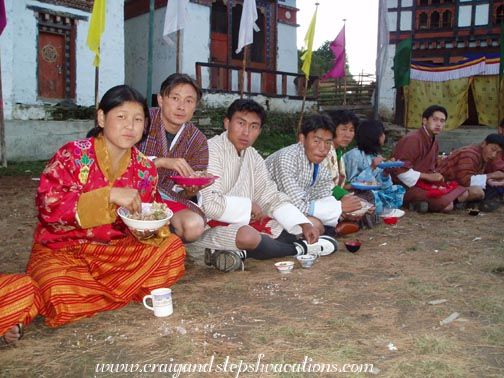 Villagers eating dinner Villagers eating dinner