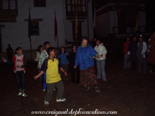 Steph teaching the electric slide Steph teaching the electric slide