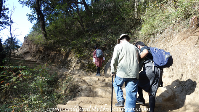 Sonam helps Craig every step of the hike
