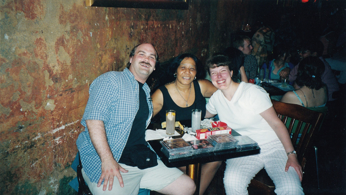 Us with Patricia Scott at Blue Chicago