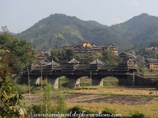 Iconic wind and rain bridge Ma'an Dong Village