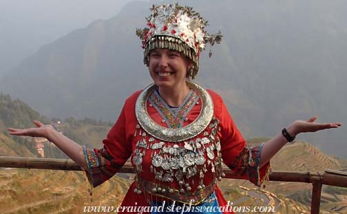 Steph  in traditional Miao clothing