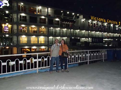 Embarking on a Yangtze River cruise on the Victoria Jenna