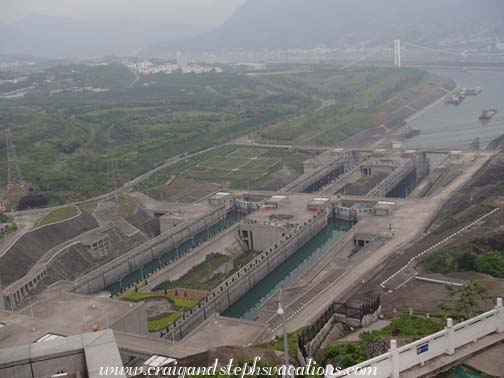 Two five-stage shiplocks viewed from Jar Hill Mountain