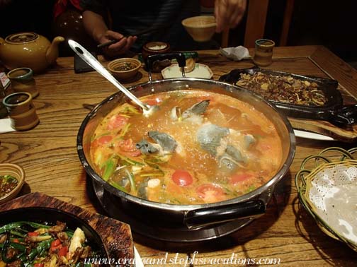Sour fish hot pot