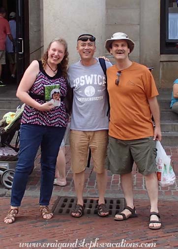 Steph, Wang Jun, and Craig at Quincy Market Steph, Wang Jun, and Craig at Quincy Market