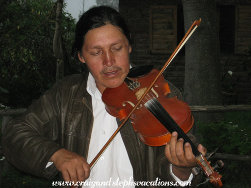 Antonio plays the violin
