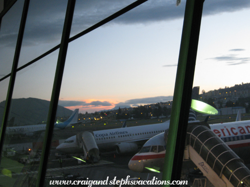 Sunrise at Quito airport
