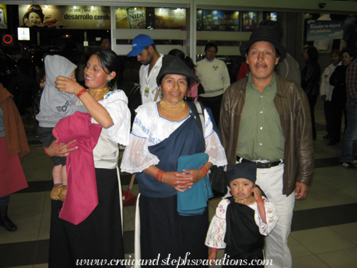 Welcomed at the airport by Yupanqui, Aida, Rosa, Sisa, and Antonio