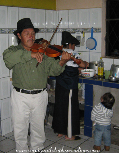 Antonio plays the violin