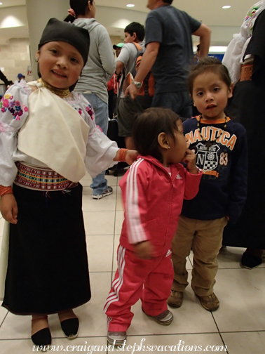 Sisa, Tayanta, and Yupanqui greet us at the airport