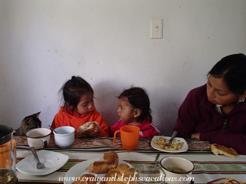 Breakfast: Chipi, Yupanqui, Tayanta, and Aida