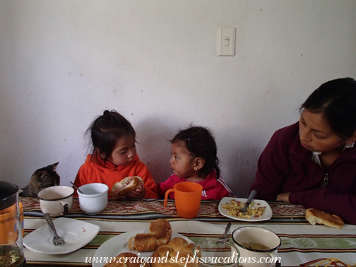 Breakfast: Chipi, Yupanqui, Tayanta, and Aida Breakfast: Chipi, Yupanqui, Tayanta, and Aida