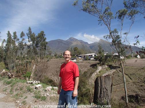 Craig in front of Volcan Cotacachi