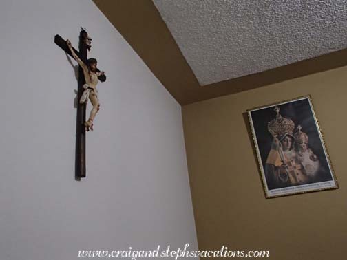 Catholic iconography in the traditional healer's office