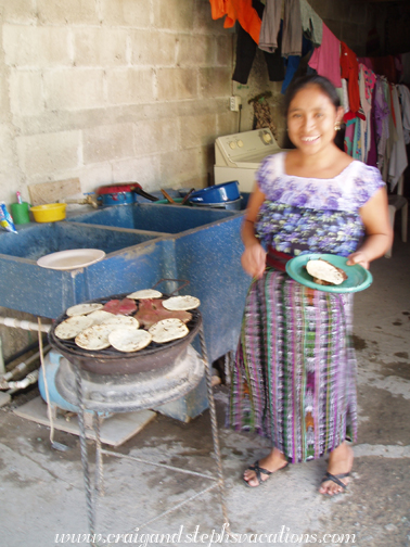 Paulina grills steak and tortillas Paulina grills steak and tortillas
