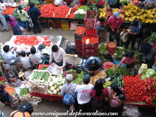 Indoor Chichicastenango vegetable market