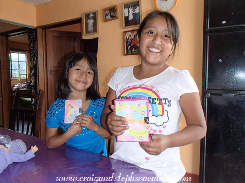Aracely and Yasmin with their diaries