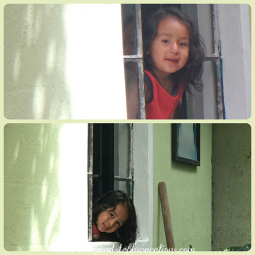 Ian peeks out the bedroom window Ian peeks out the bedroom window
