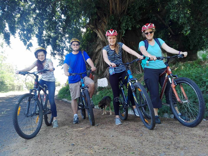 Meghan, Kevin, Julia, and Jenn mountain biking (photo courtesy of Humberto)