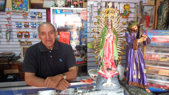Pedro, our new friend at the photography / religious shrine shop Pedro, our new friend at the photography / religious shrine shop