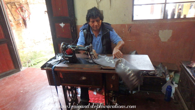 Sewing costumes at Moreria Santo Tomas