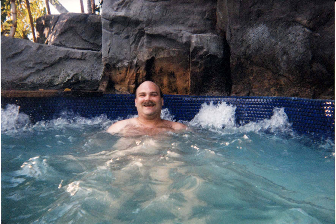In the hot tub! Hilton Waikoloa Village