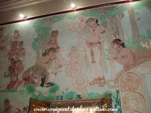 Paintings of Buddha's life at Mulagandhakuti Vihara Temple