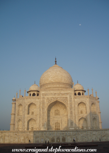 Moon over Taj Mahal