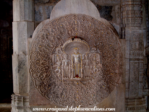 carving of 23rd Jina, Parshvanatha, Ranakpur Jain Temple