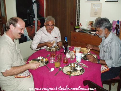 Dinner at Jagdish Ji's apartment