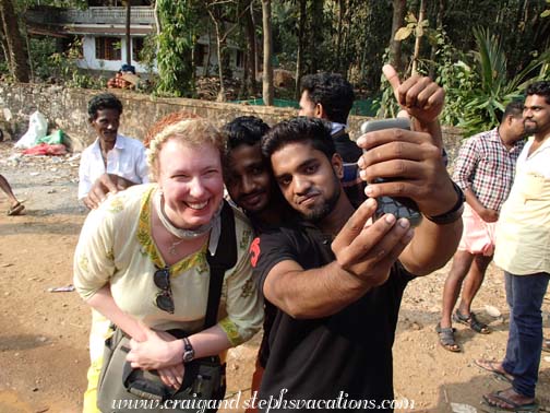 Selfie with new friend on the walk to Periayanampetta Bhagavathy Temple