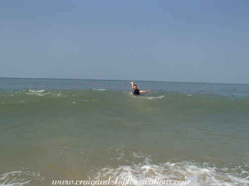 Steph playing in the Arabian Sea