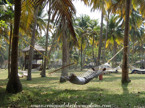 Mukul relaxes in a hammock